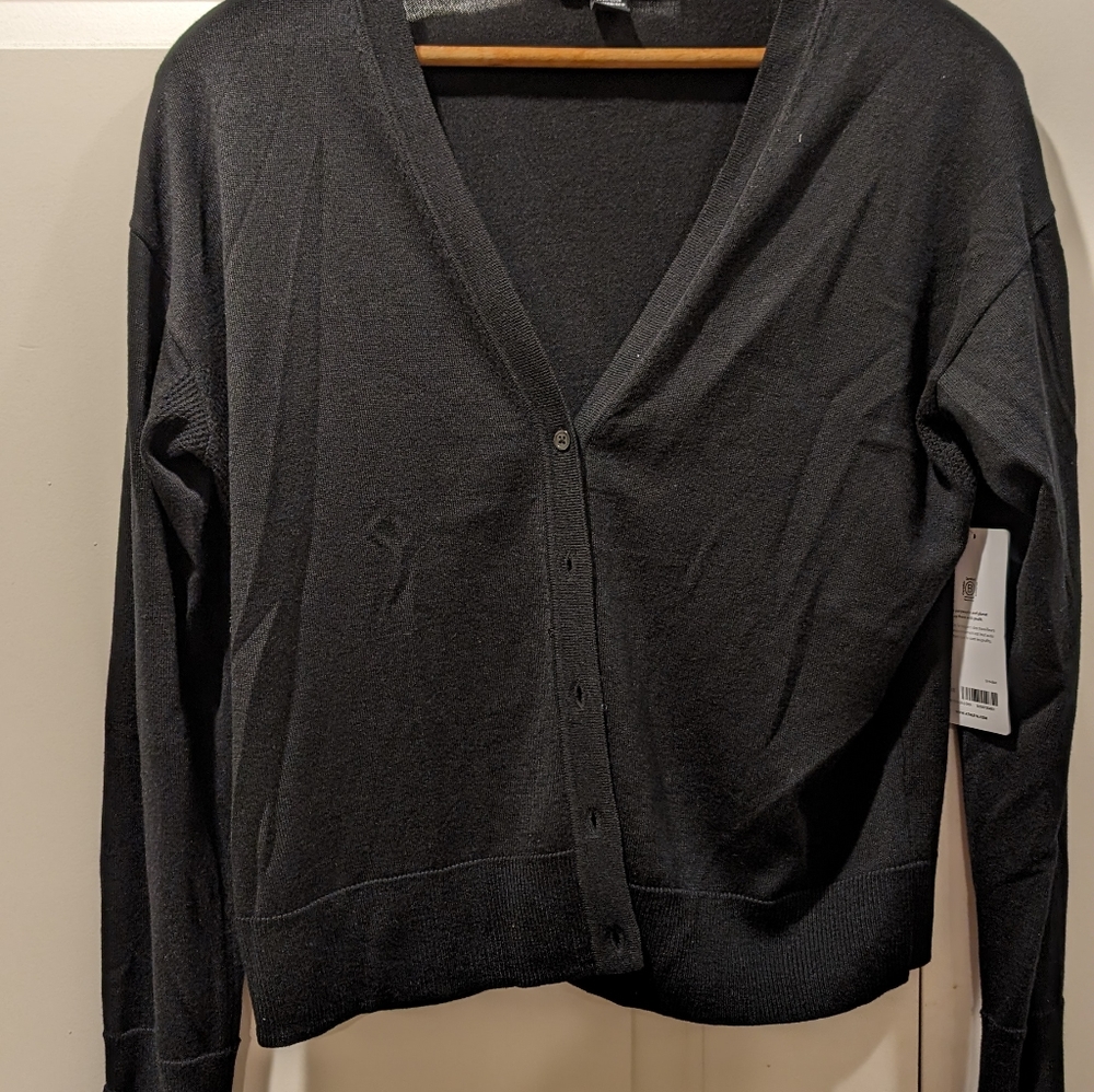 Athleta Lightweight Cardigan Black -Large